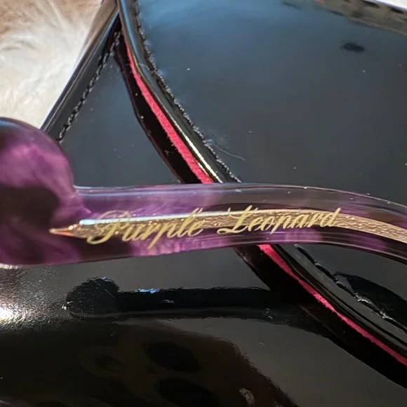 Anna-Karin Karlsson black and purple leopard preowned sunglasses - Picture 14 of 16